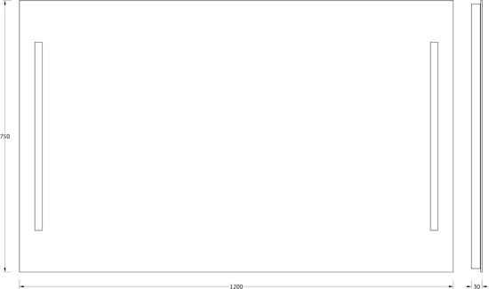 Зеркало Evoform Ledline BY 2120 120x75