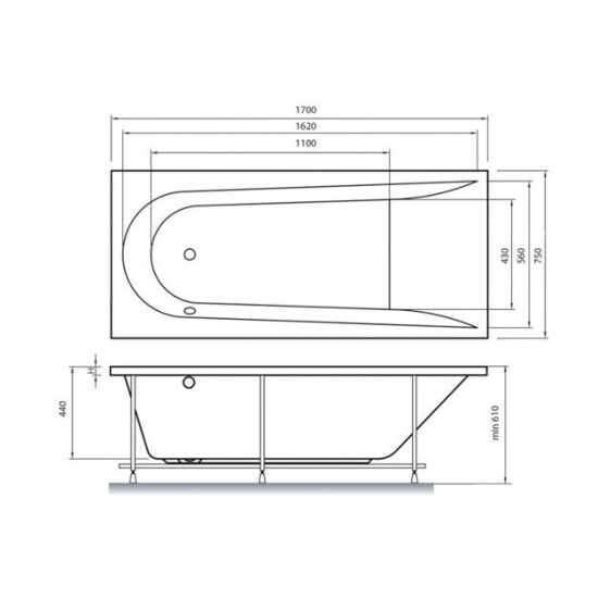 Акриловая ванна VAYER Boomerang 170x75 R/L