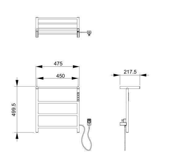 Полотенцесушитель электрический Wonzon & Woghand Bonn WW-AL402-CR
