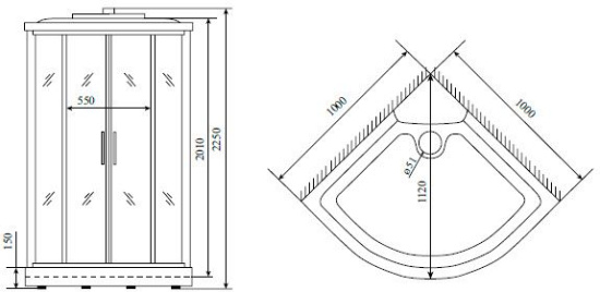 Душевая кабина Timo Comfort T-8801 Clean Glass