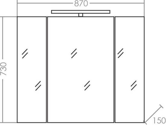 Мебель для ванной СанТа Вегас 85 подвесная, 2 ящика