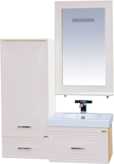 Зеркало Misty Европа 50 бежевое, с подсветкой