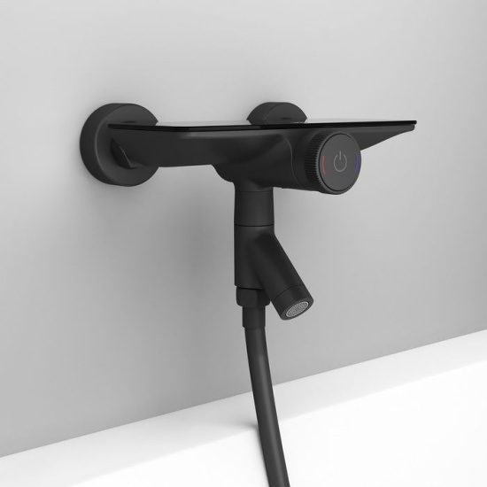Смеситель для ванны Iddis Shelfy SHEBLBTi02WA черный