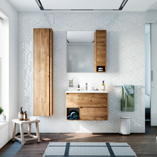 Зеркало Stworki Карлстад 75 R дуб рустикальный