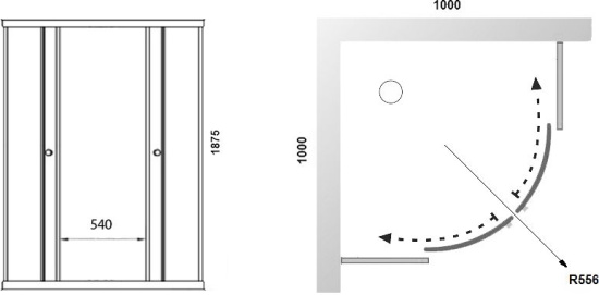 Душевой уголок Triton Стандарт 100х100 квадраты