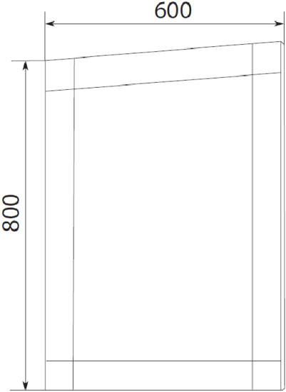Зеркало Marka One Glass 60 onyx