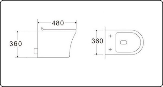 Подвесной унитаз CeramaLux 2617E