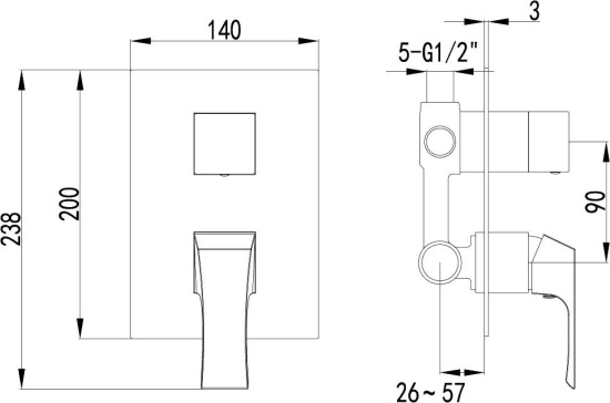 Душевая система Lemark LM4528C + LM8073C + LM8036C +LM8030C + LM8085C