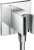 Шланговое подключение Hansgrohe Fixfit Porter Square 26486000 с держателем для душа