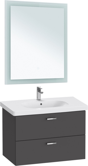 Тумба с раковиной Duravit XBase 80 графит