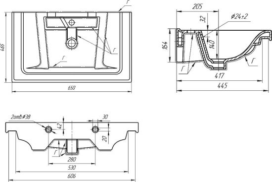 Мебель для ванной Misty Даллас 65 подвесная, светлое дерево
