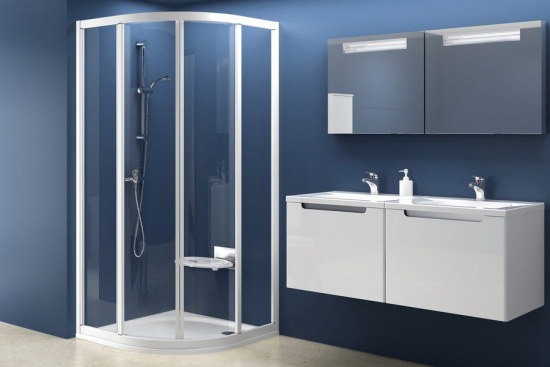 Душевой уголок Ravak SKCP4-90 Transparent, профиль белый