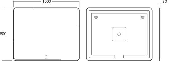 Зеркало Owl 1975 Otalia 100, с подсветкой