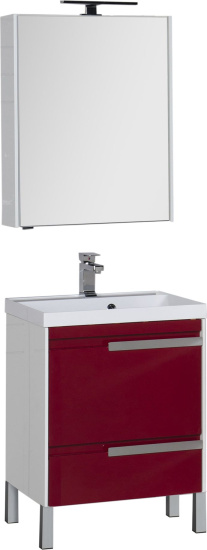 Мебель для ванной Aquanet Тиволи 60 бордо