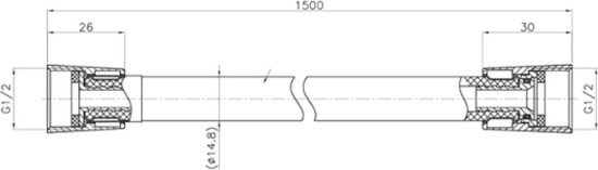 Душевой шланг Bravat P72120BW-ENG