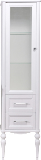 Пенал ValenHouse Эстетика 50 L белый витрина, фурнитура хром