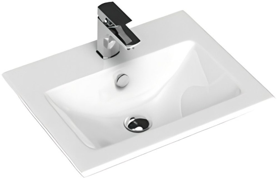 Тумба с раковиной Aquanet Практика 50 2 ящика, маренго