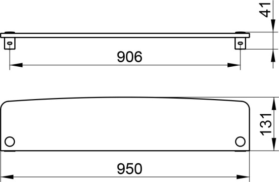 Полка Keuco Elegance new 11610 без держателей, кристаллин, 95 см