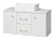 Тумба с раковиной Brevita Shanel 100 подвесная, белая