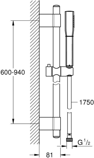 Душевой гарнитур Grohe Grandera 26038IG0