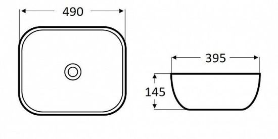 Накладная раковина CeramaLux 78104MB