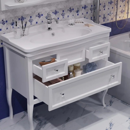 Зеркало Opadiris Валери 105 белое