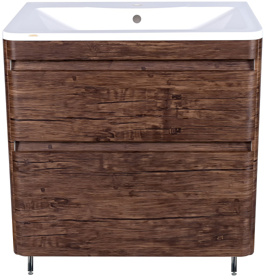 Тумба с раковиной Style Line Атлантика 80 Люкс Plus напольная, старое дерево