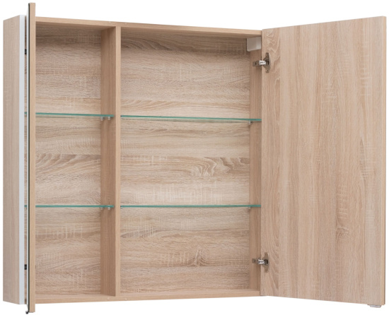 Зеркало-шкаф Aquanet Августа 90 дуб сонома