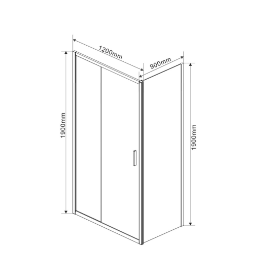 Душевой уголок Vincea Garda VSR-1G9012CHB 120x90 см, профиль черный, стекло шиншилла