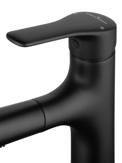 Смеситель для раковины Wonzon & Woghand WW-AE4151-MB с выдвижным изливом