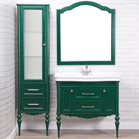 Пенал ValenHouse Эстетика 40 L зеленый, фурнитура хром