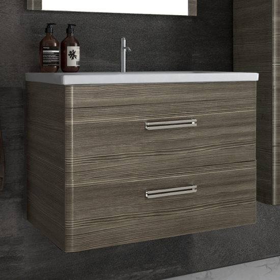 Мебель для ванной Style Line Лотос 80 Plus подвесная, шелк зебрано