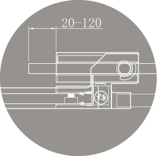 Душевой уголок Cezares Slider-R-2-90/100-GRIGIO-Cr