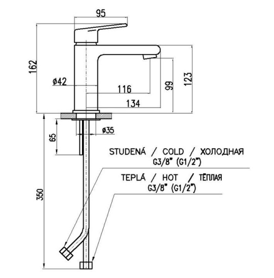 Смеситель для раковины Rav Slezak Colorado CO228.5