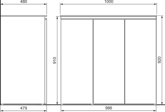 Мебель для ванной Raval Great 100 L