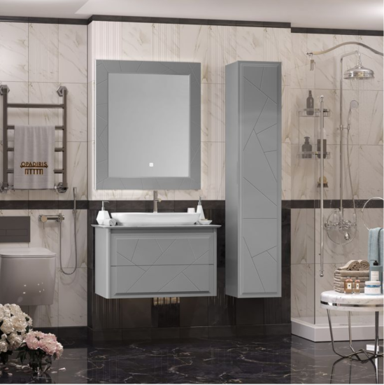 Зеркало Opadiris Луиджи 90 серое