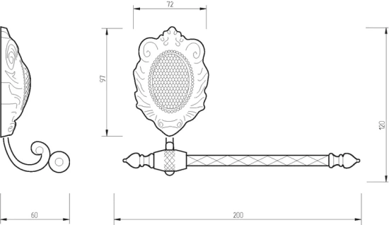 Держатель туалетной бумаги Migliore Cleopatra 16625 бронза