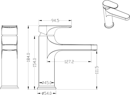 Смеситель для раковины Boheme Spectre 451-G