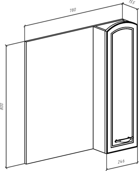 Мебель для ванной Bellezza Амелия 80 белая