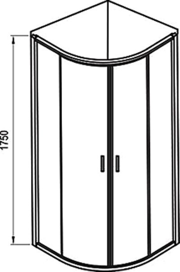 Душевой уголок Ravak BLCP4-80 Sabina Transparent, профиль сатин