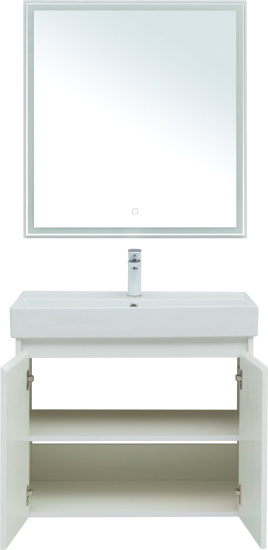 Мебель для ванной Aquanet Nova Lite 75 белый глянец, с дверками