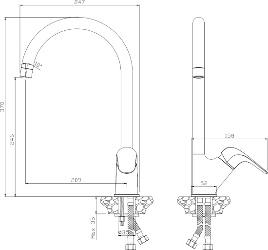 Смеситель для кухни Olive'S Castilla 07431CS
