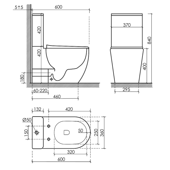 Унитаз-компакт Ceramicanova Mia CN1801T