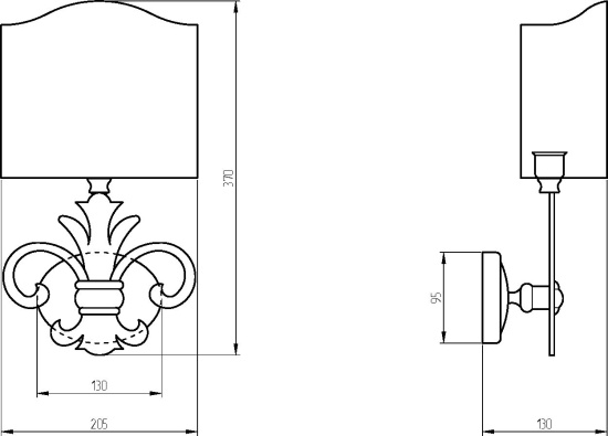 Светильник Migliore Mirella 17188 бронза