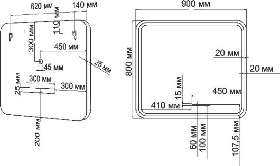 Мебель для ванной Art&Max Bianchi 90, подвесная, белый матовый