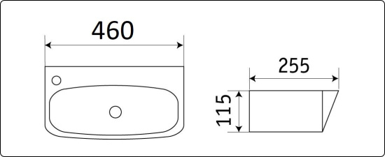 Раковина CeramaLux 9055