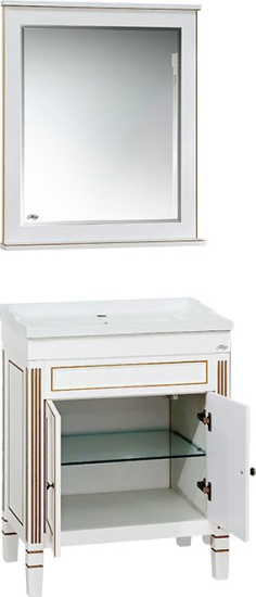 Мебель для ванной Misty Женева 60 белая патина