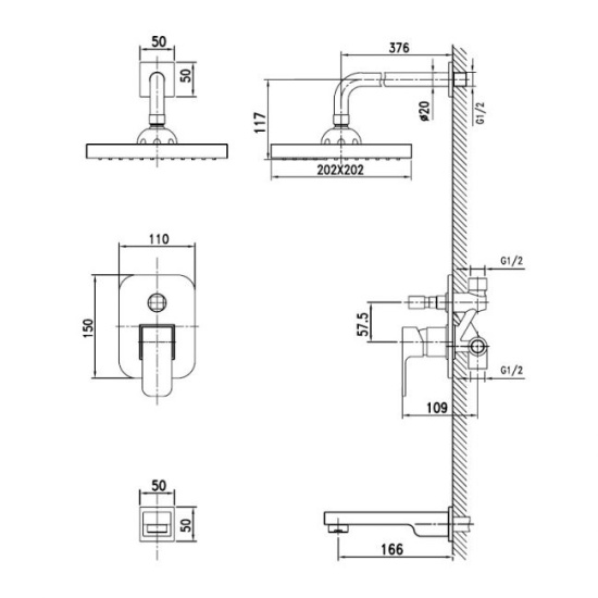 Душевая система Kaiser Sonat 34322
