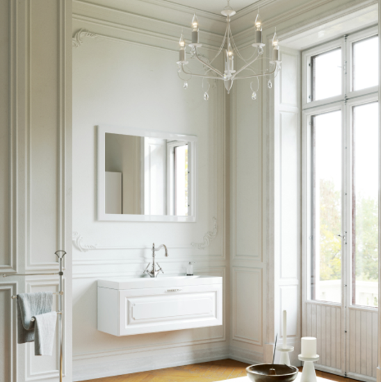 Тумба с раковиной Aqwella 5 stars Empire 100 белая