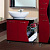 Тумба с раковиной Bellezza Рио 70 L красная с черным